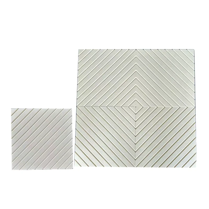 बेज V-कट PET ध्वनिक प्यानल फेल्ट